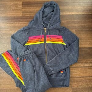 Aviator Nation Zip Up Hoodie and Sweatpants Set